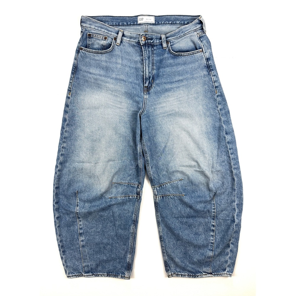GAP BARREL Jeans DISTRESSED Blue Denim JEANS Women's Size 30/10R (33x26) #1760